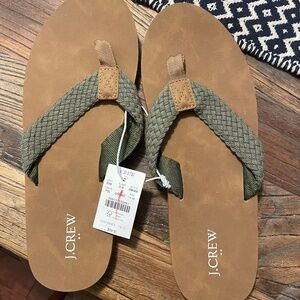 J crew men’s olive sandals 11